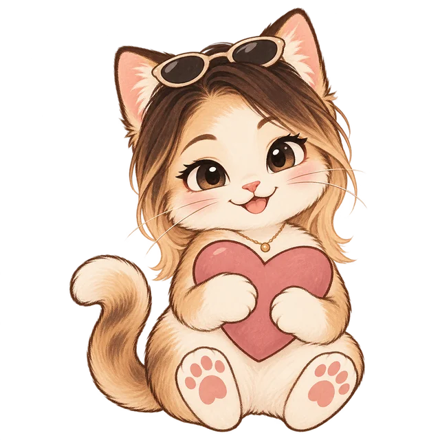 Siyin hugging a heart